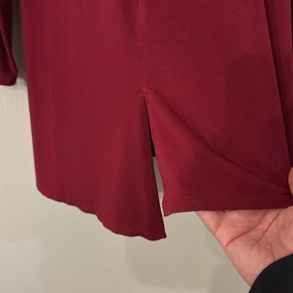 Eileen Fisher Women’s long sleeve crew neck viscose stretch top blouse tunic Med - Picture 6 of 9